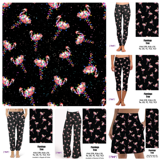 Flamingo Tree leggings, capris, and skorts