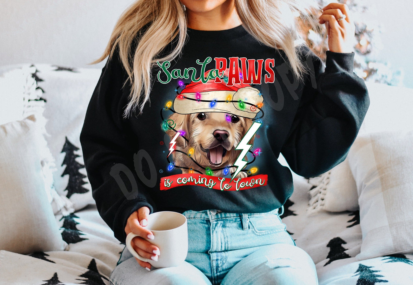 SANTA PAWS 16 CREWNECK SWEATSHIRT