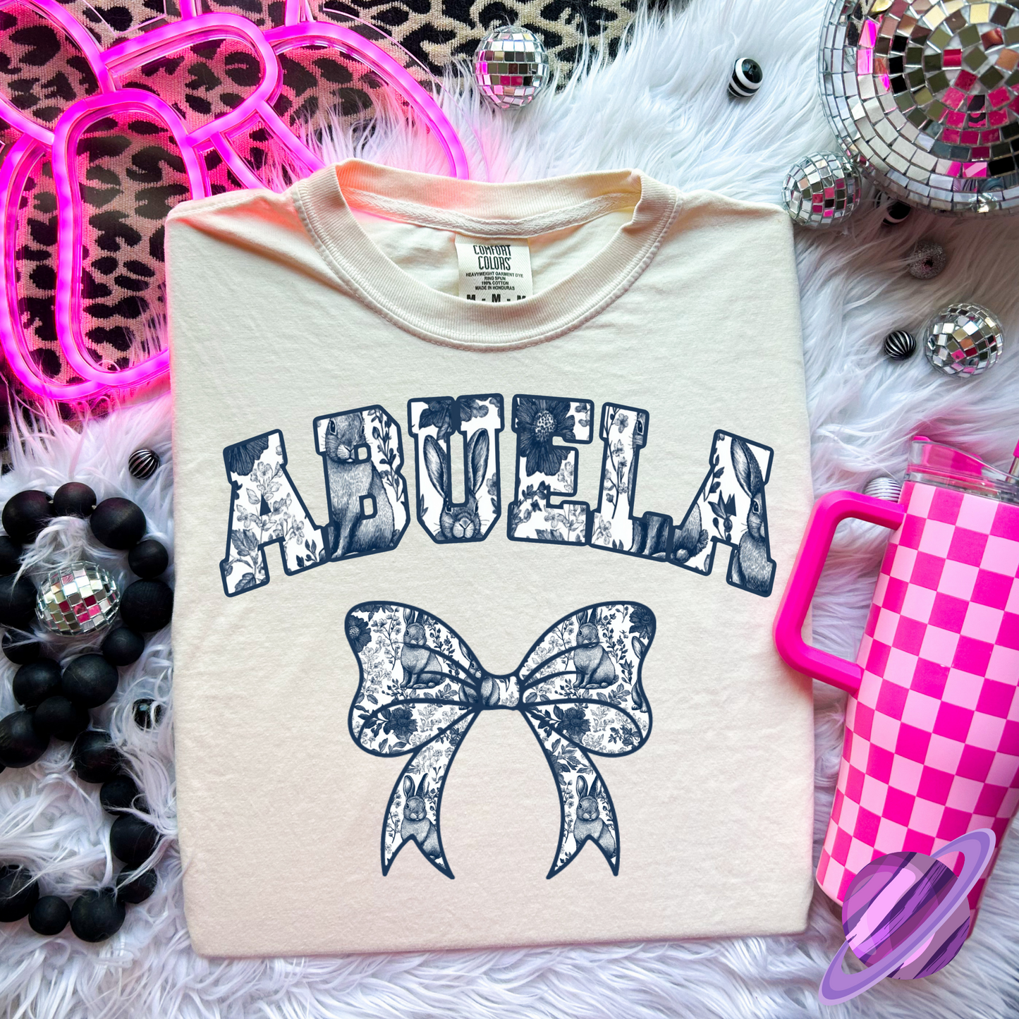 SPRING BLUE FLORAL NAME COLLECTION TEES (MULTIPLE OPTIONS)