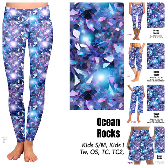 Ocean Rocks capri with pockets