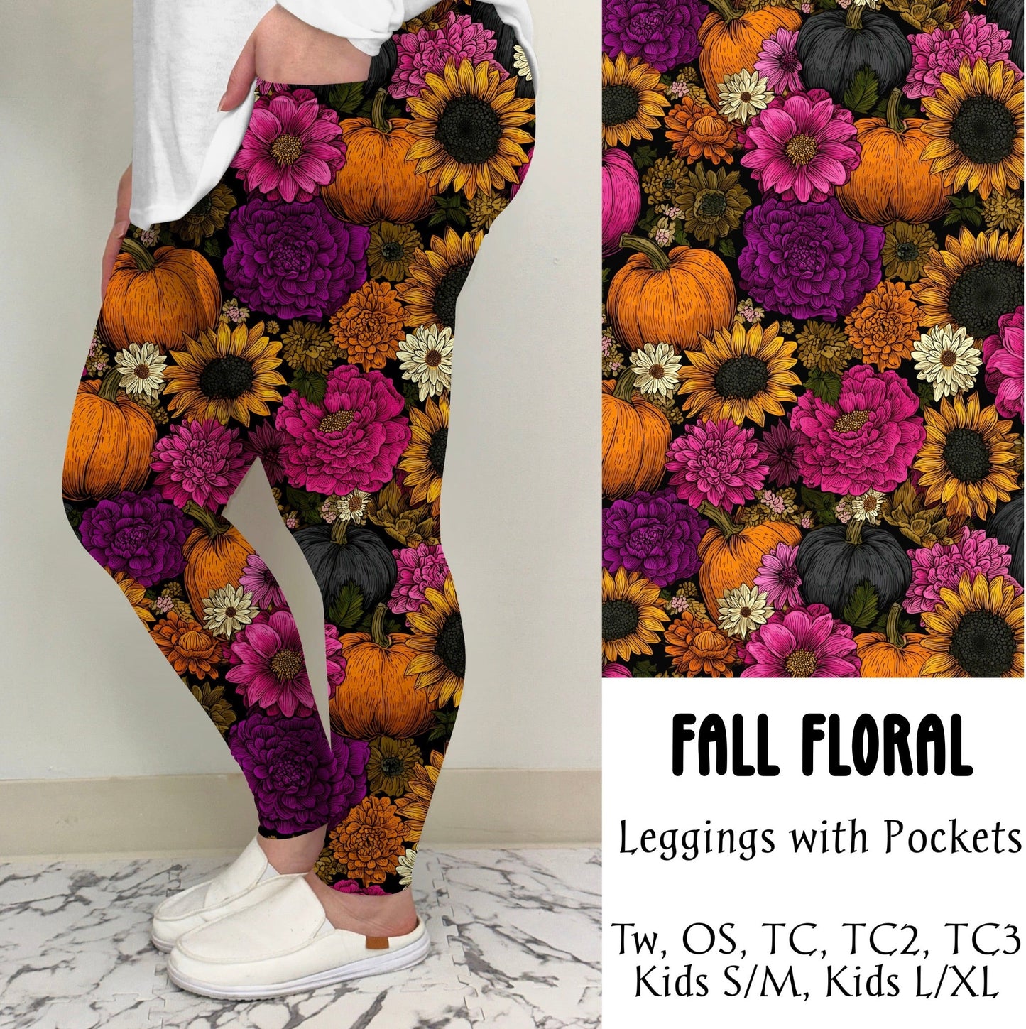 Fall Floral Leggings/Joggers | Preorder Closes 7/28, ETA Mid Sept.