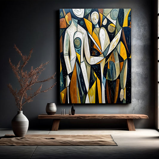 Abstract Human Connection Wall Art