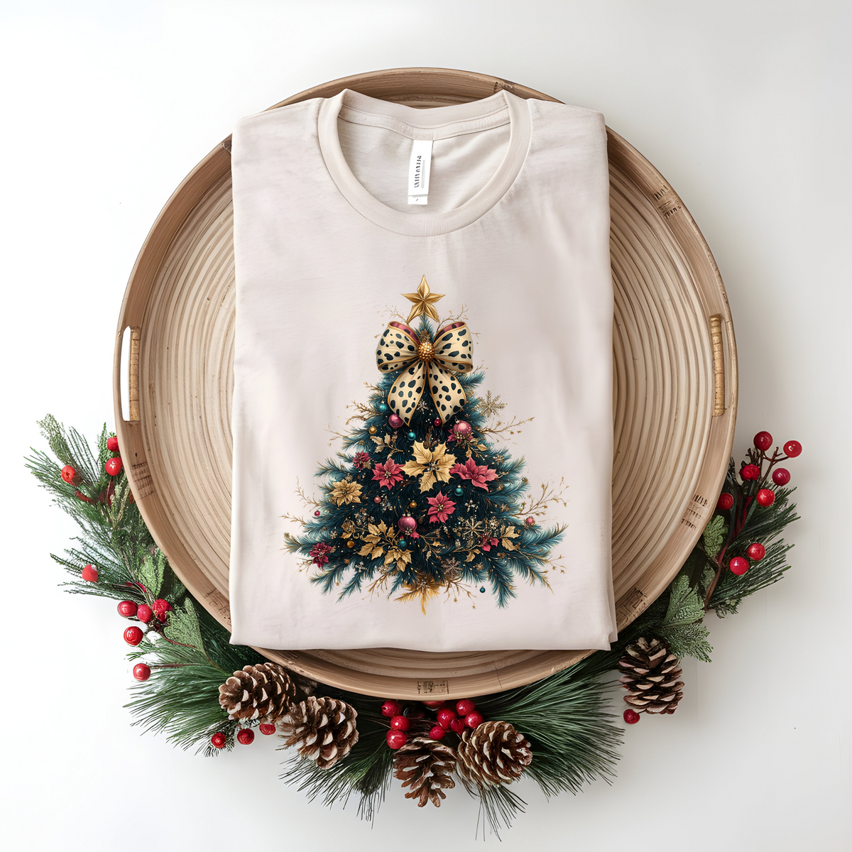 Glitter Christmas Tree Graphic Tee