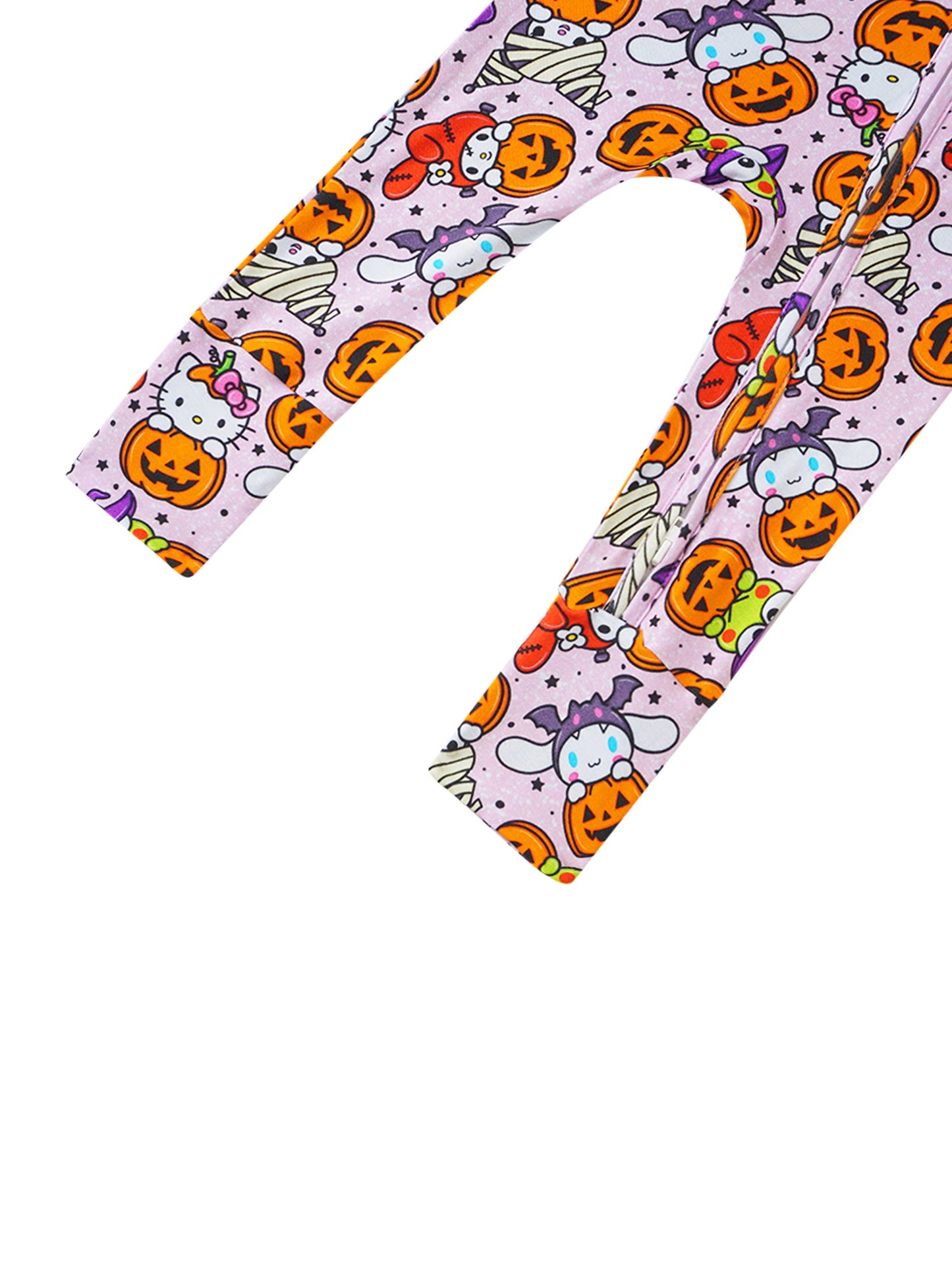 PoshTOT Sanrio Hello Kitty Pumpkin Bamboo Baby Convertible Zippy Romper