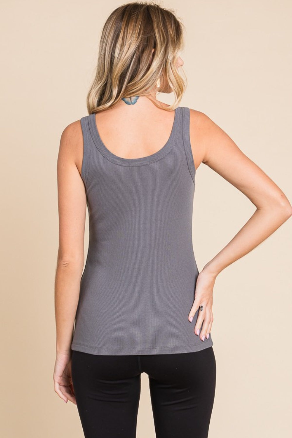 Culture Code Ribbed Scoop Neck Tank