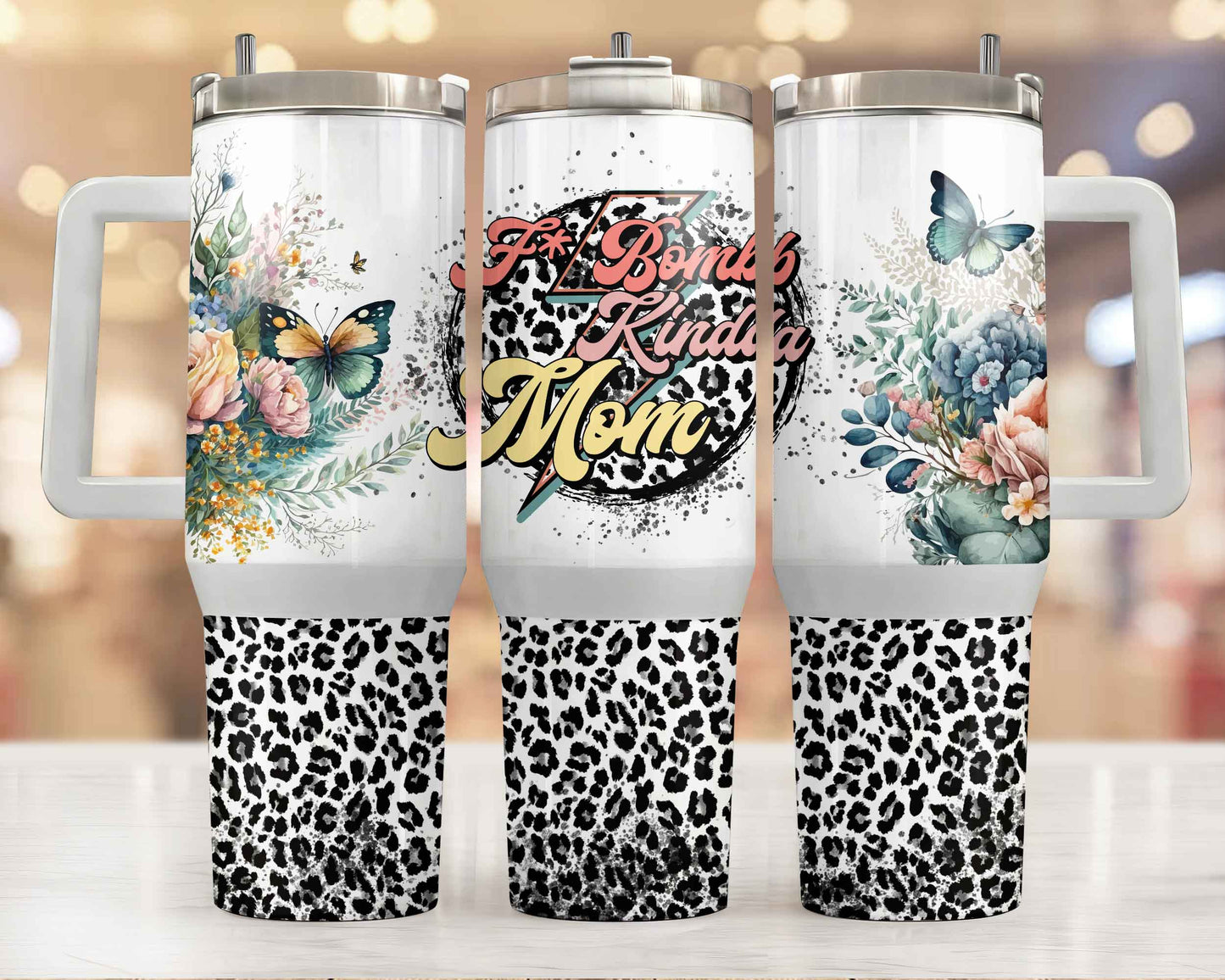 Spring F-Bomb Kind Of Mom 40oz Tumbler