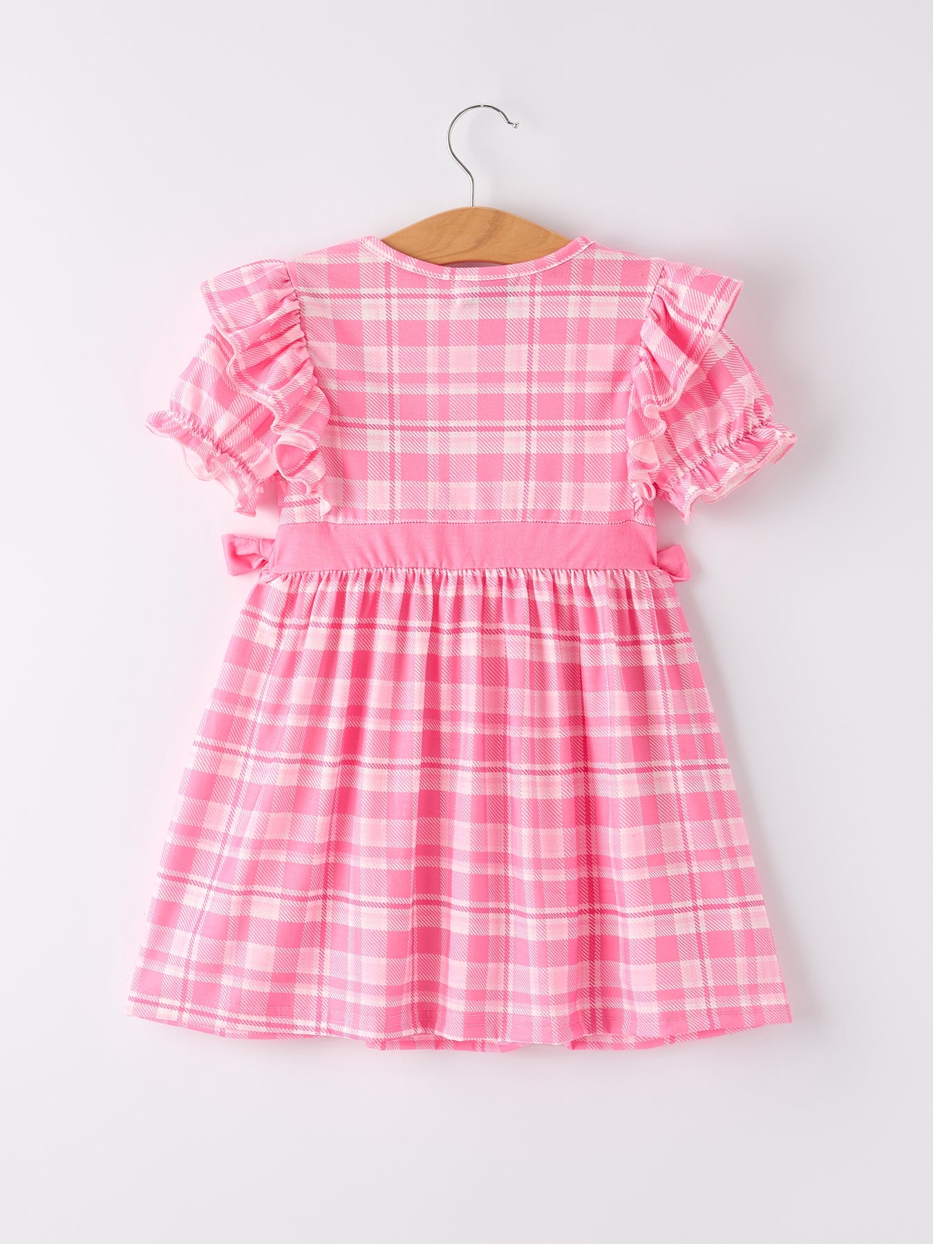 Pink Plaid Smocked Church Christ Bishop Christening Dress