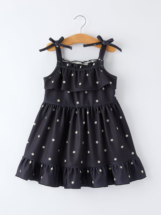 Summer Daisy Girls Bow Dress