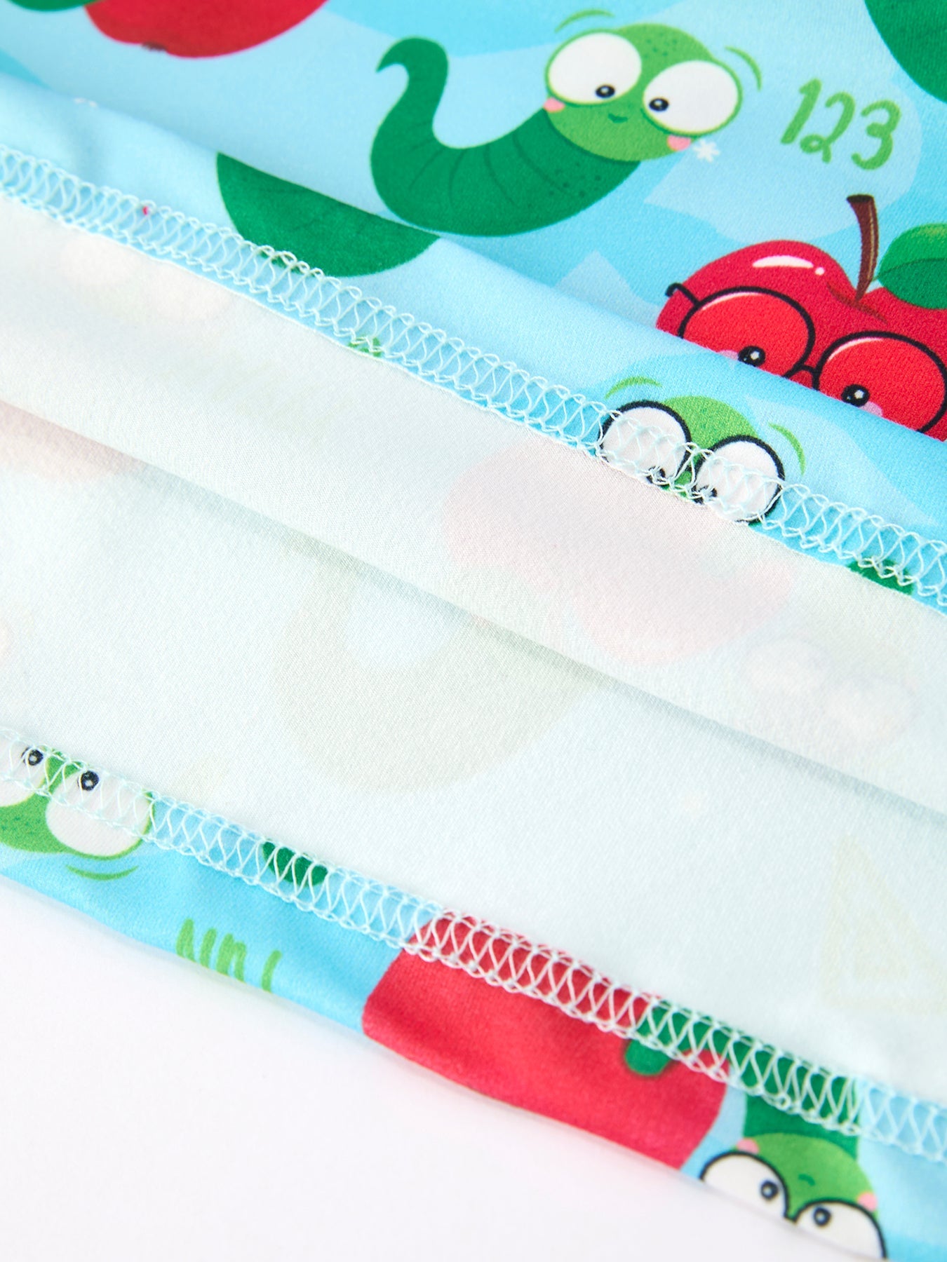 Girls Back To School Apple Worm Twirl Dress Ruffle Color Block