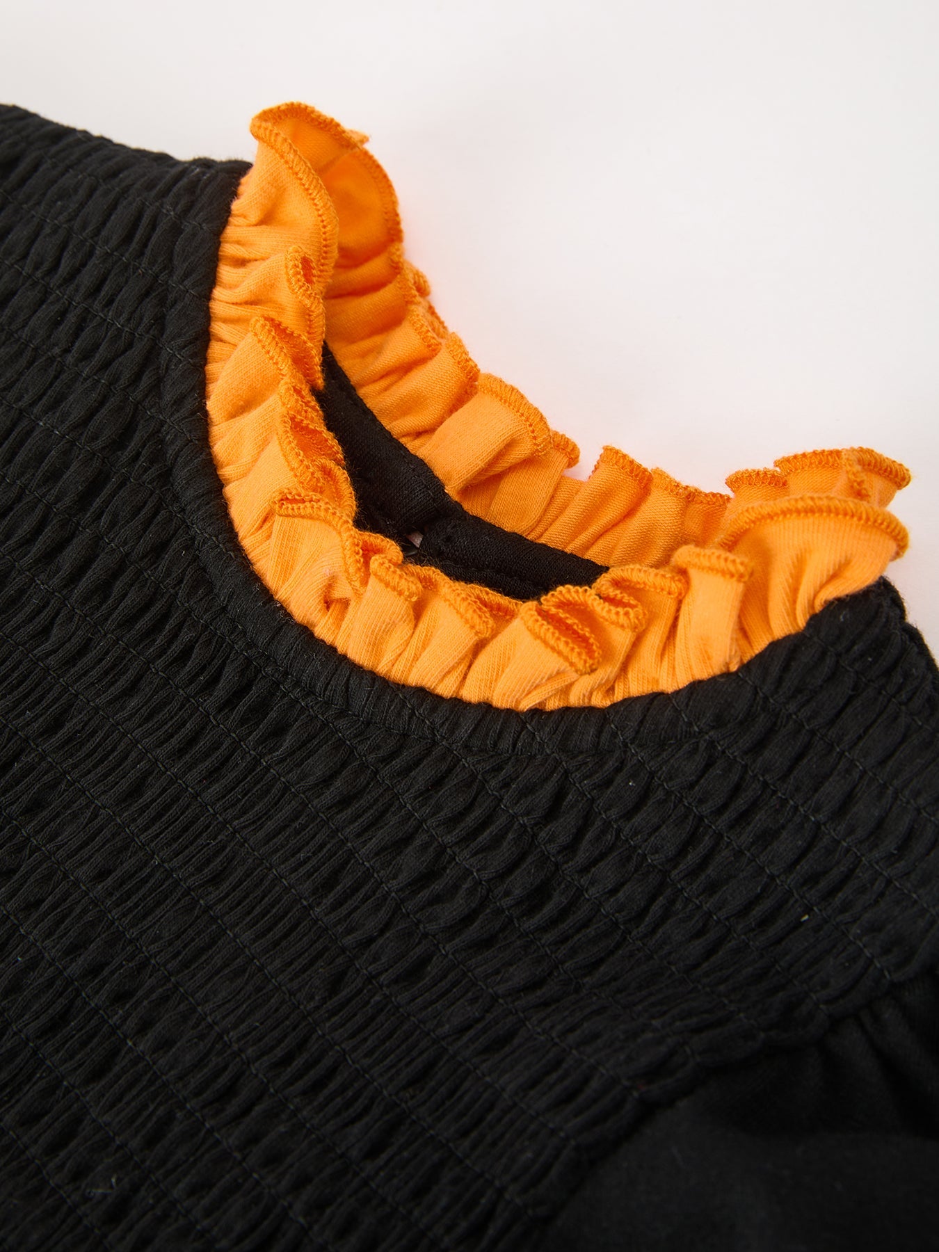 Girls Halloween Dog Pumpkin Black Bloomers Set