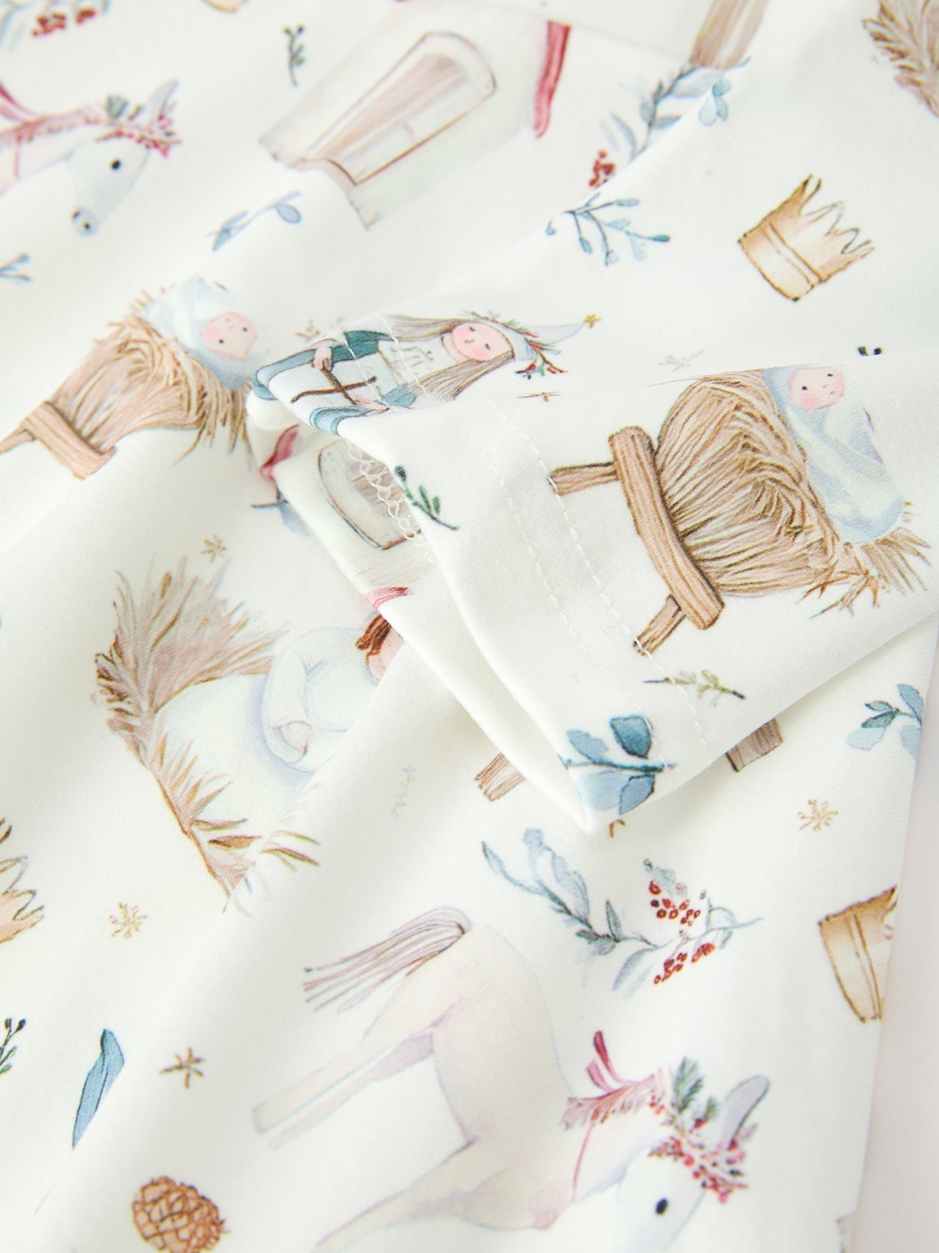 Girls Nativity Scene Winter Print Twirl Dress