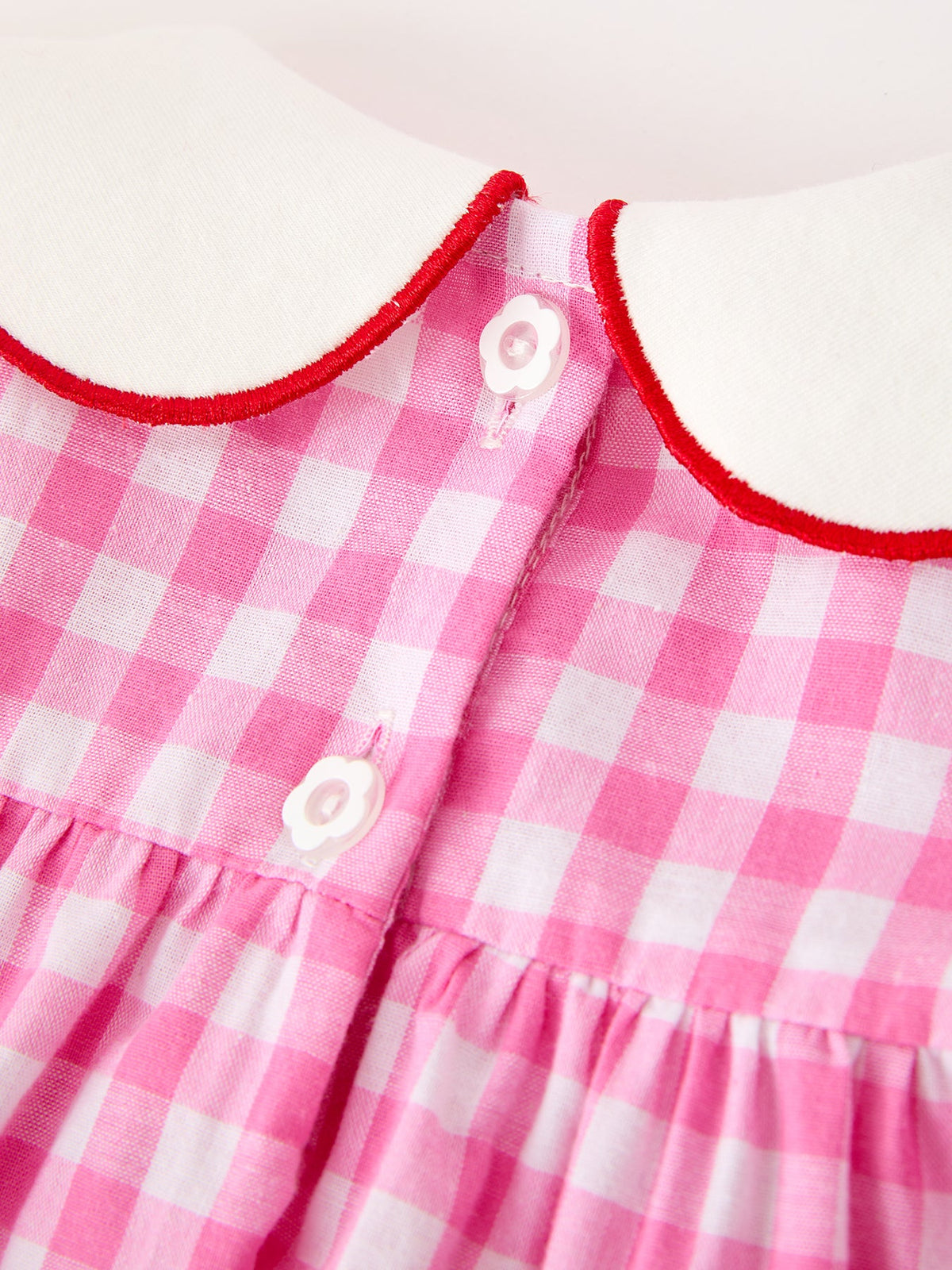 Baby Girls Valentine's Day Pink Plaid Heart & Bow Bloomer Set