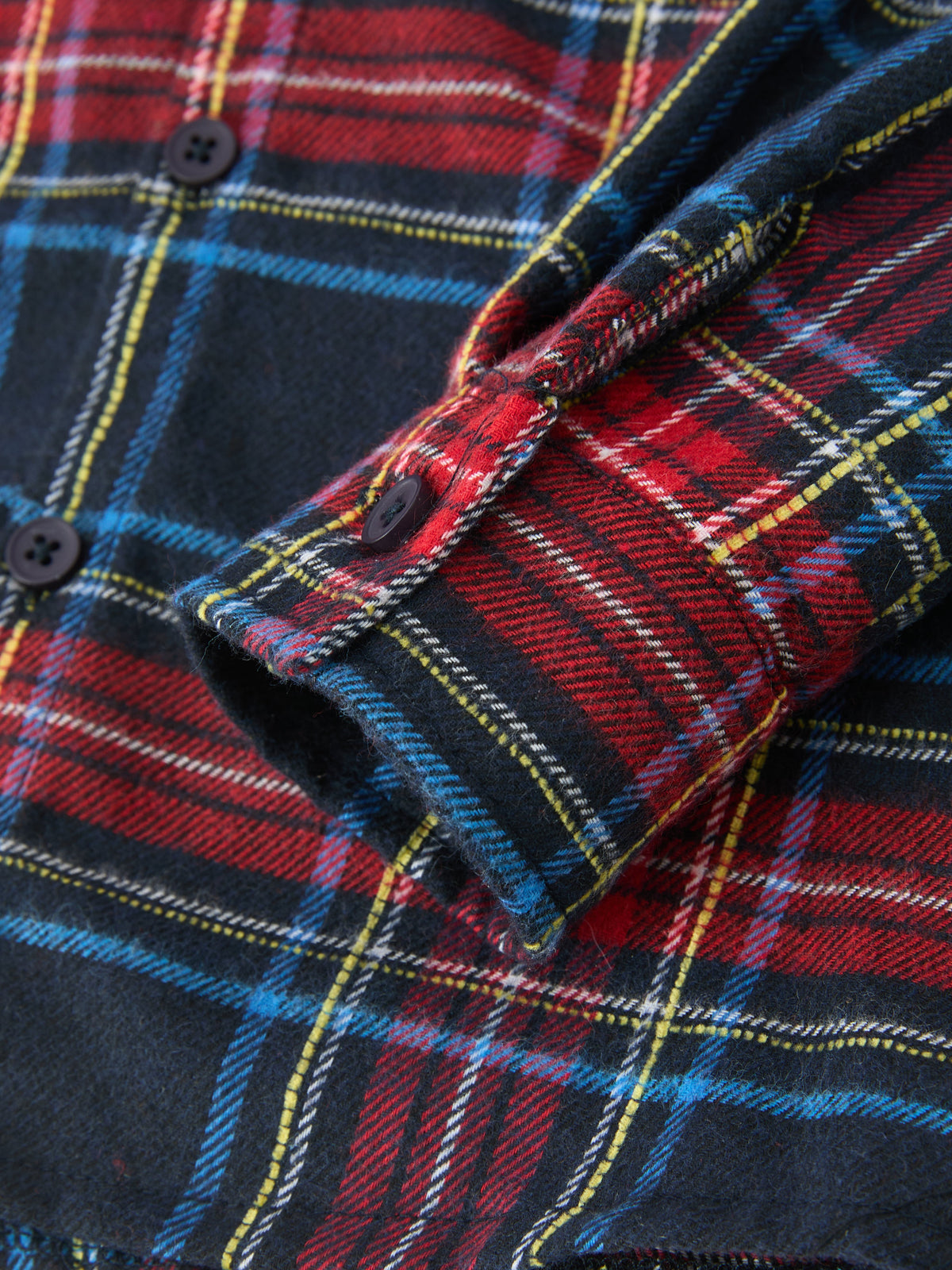 Christmas Boys Red Navy Plaid Button Down Shirt