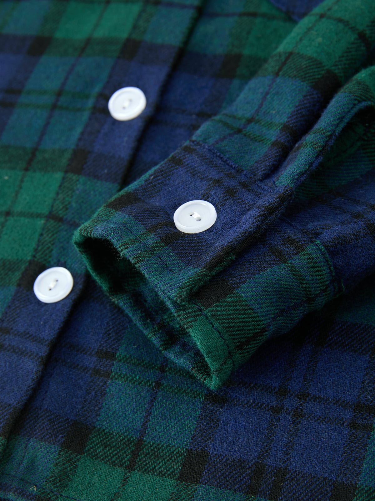Christmas Boys Green & Navy Plaid Button Down Shirt