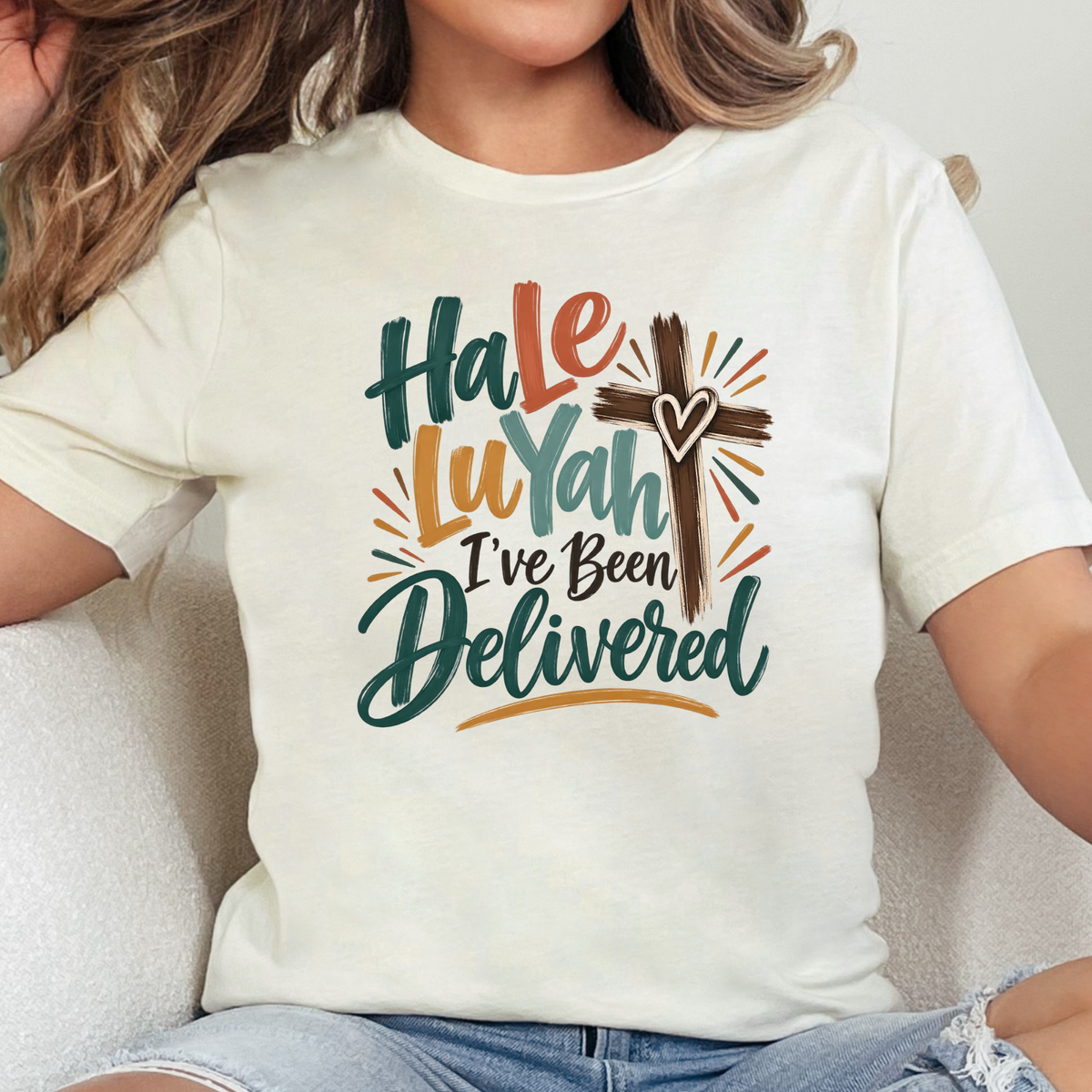 HaLeLuYah - Neutral Graphic Tee