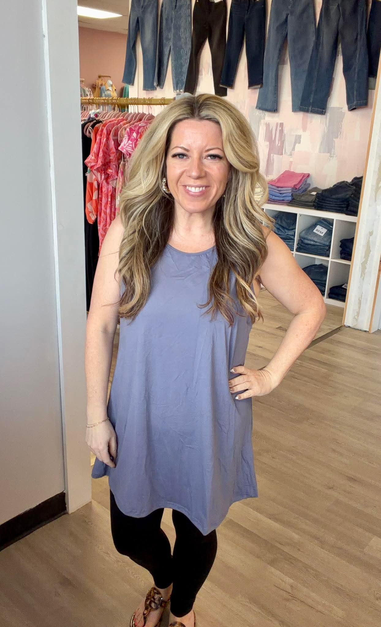 Solid Tunic Tank Top *RTS