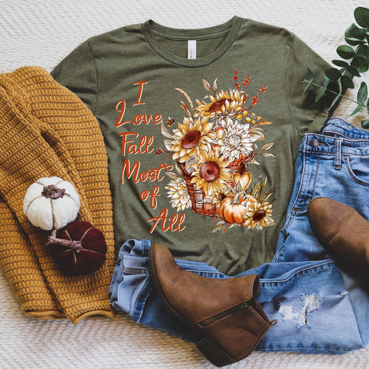 I Love Fall Most Of All  GRAPHIC TEE