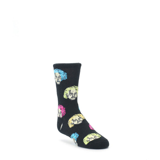 Black Einstein Socks - Kid's Novelty Socks