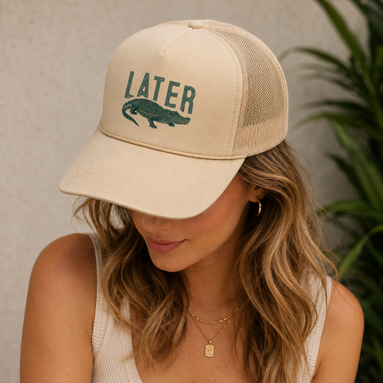 Later Alligator Trucker Hat