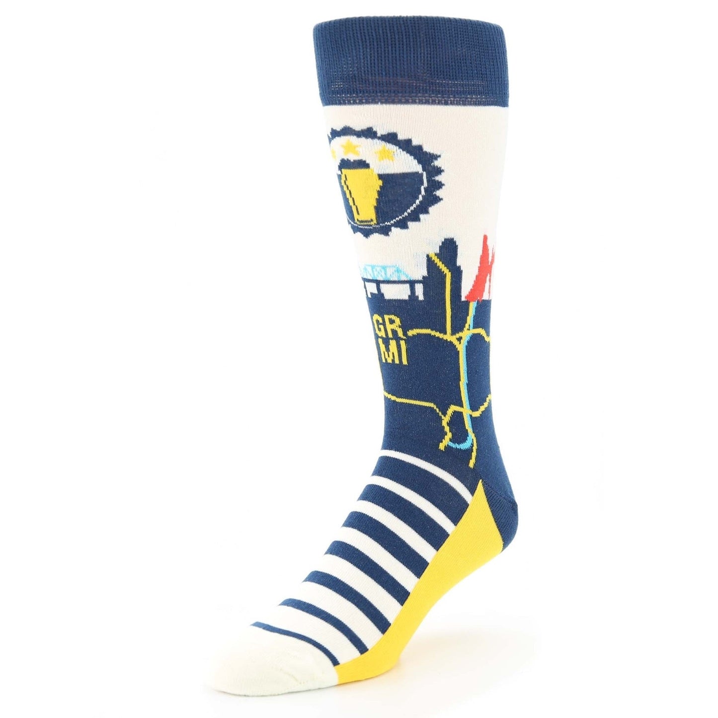 Beer City Socks -  Men's Novelty Dress Socks