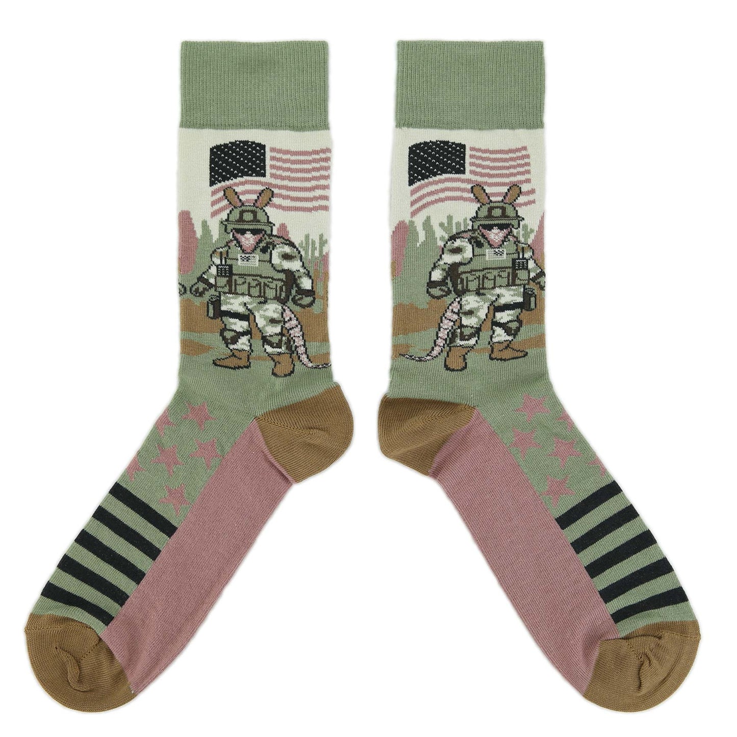 Armor-dillo Army Socks - Men's Novelty Dress Socks