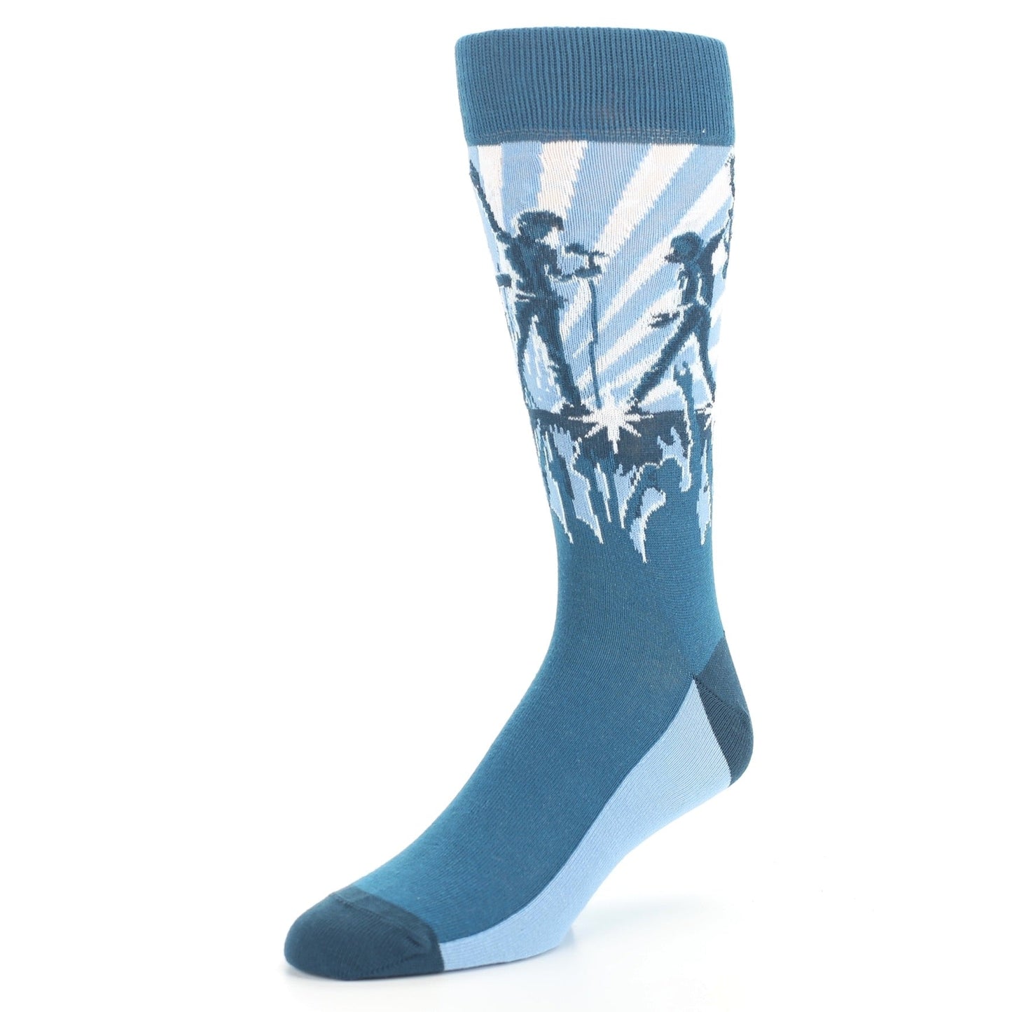 Blue Rock Band Socks - Men's Novelty Dress Socks