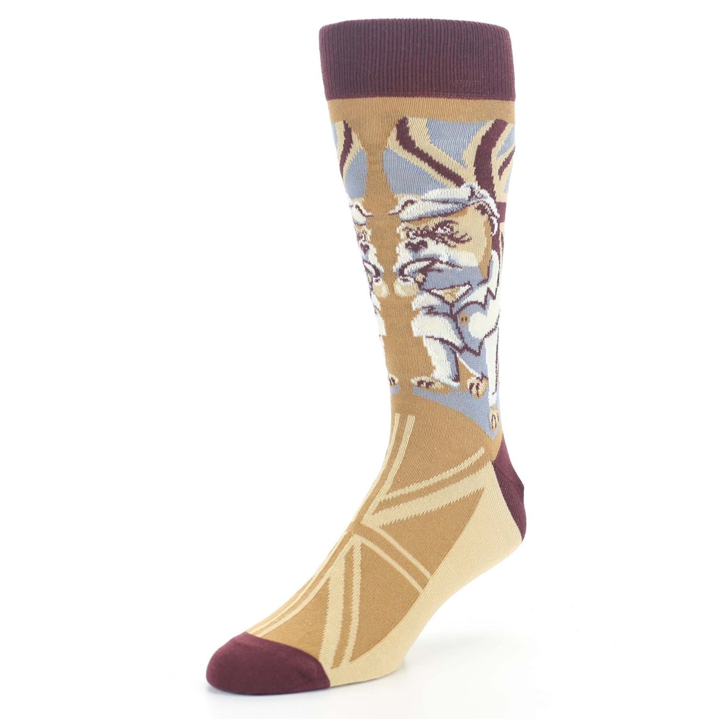 English Bulldog Socks -  Men's Novelty Dress Socks