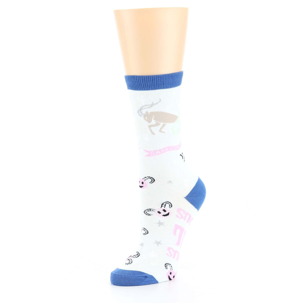 Light Green Capricorn Zodiac Sign Women's Dress Socks