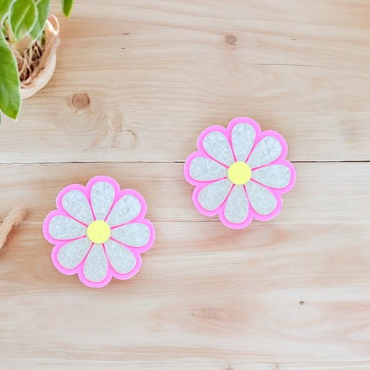 Pink Daisy Vent Clips