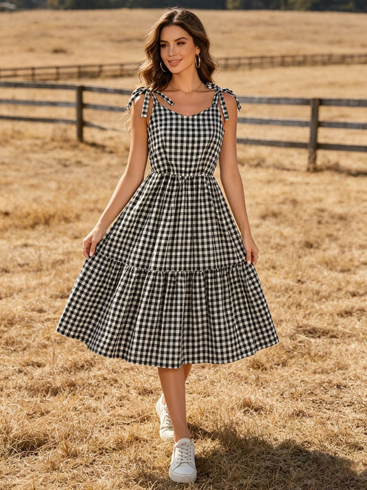 Mommy & Me Adult Plaid Smocked Dress