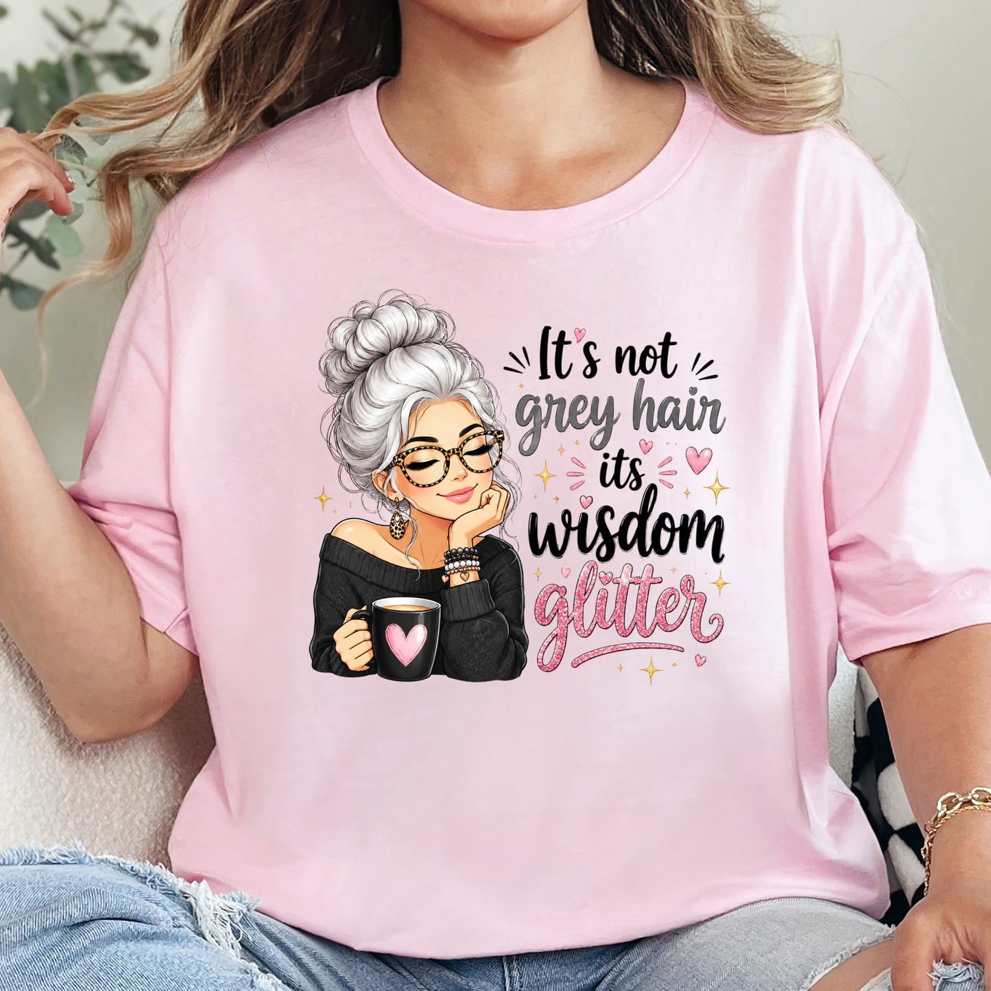 Wisdom Glitter Graphic Tee