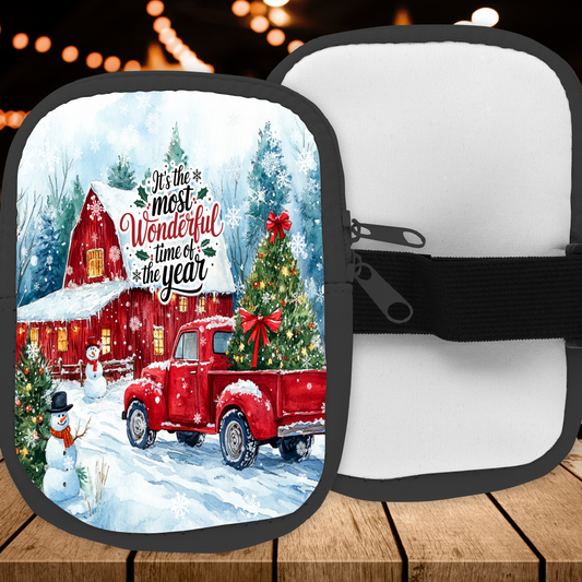 Rustic Holiday Barn Pouch/Bag For 40oz Tumbler