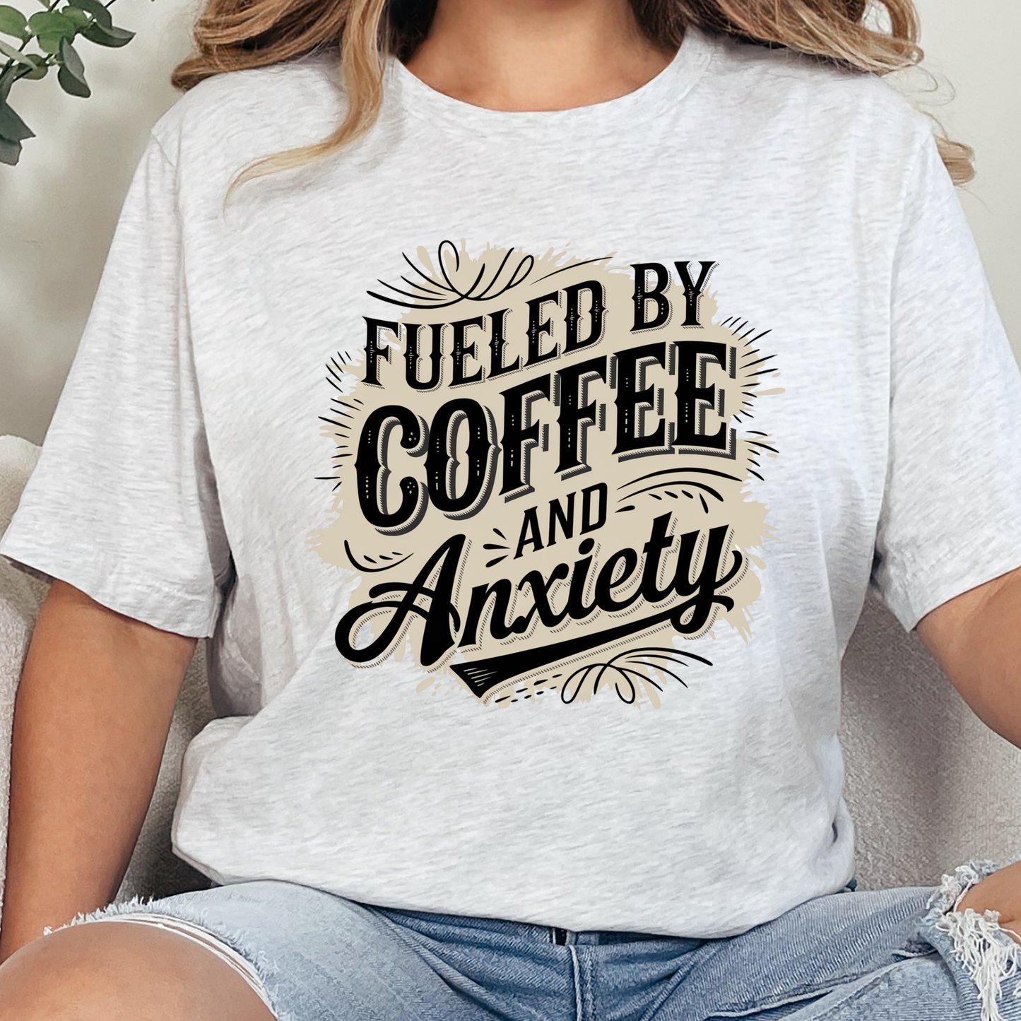 Fueled By Coffee & Anxiety Graphic Tee