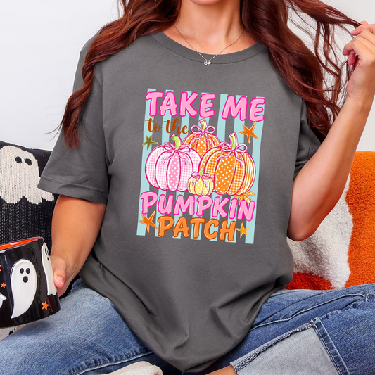 Pumpkin Patch Stripes Graphic Tee