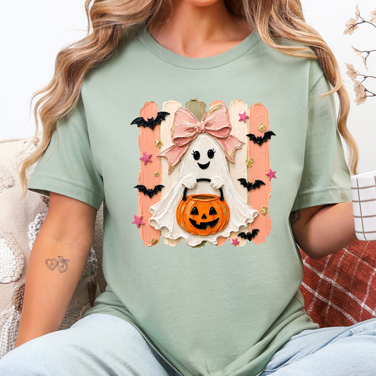 Brushstroke Halloween Ghost Graphic Tee