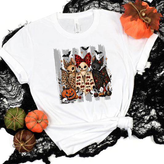 Cute Halloween Bats Graphic Tee
