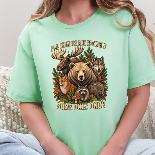 Animals Pettable Only Once Graphic Tee