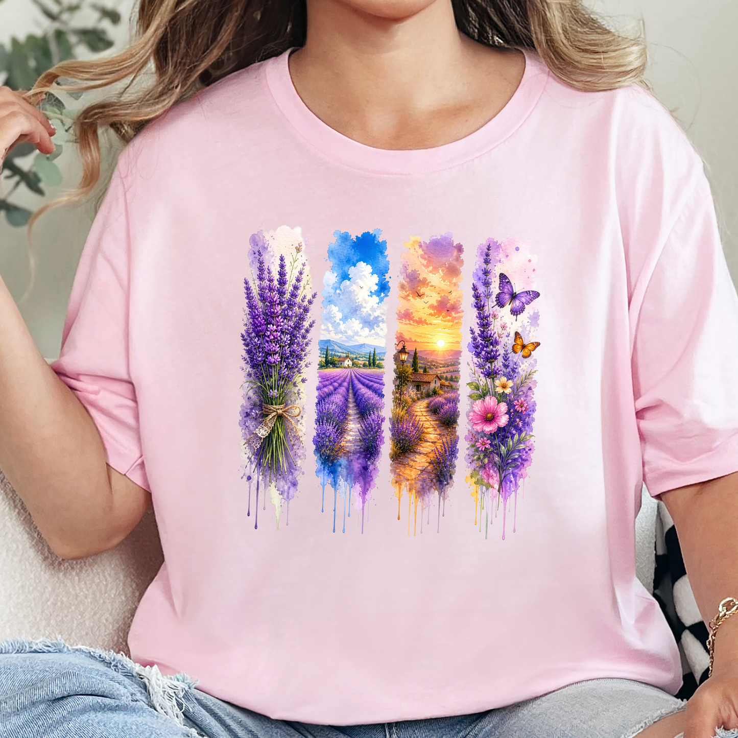 Watercolor Summer Purple Graphic Tee