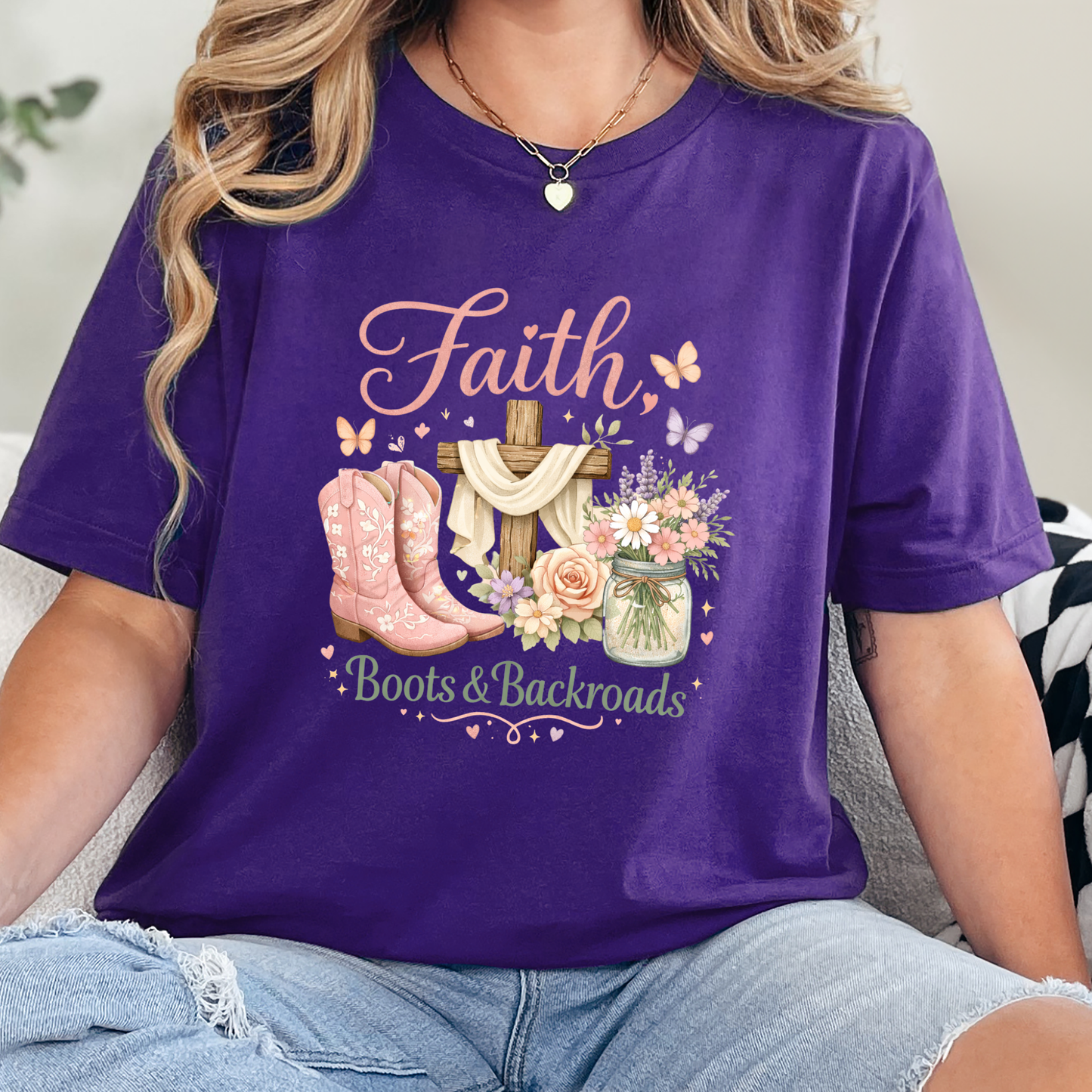 Faith, Boots & Backroads Graphic Tee