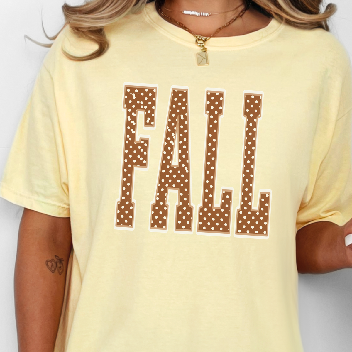 Fall Polka Dot Graphic Tee