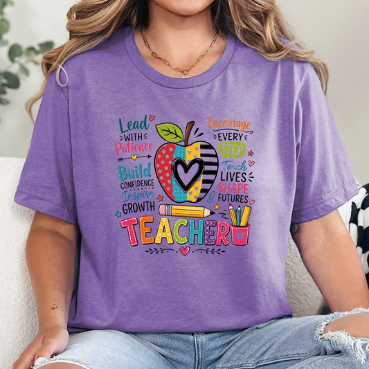 Teacher Lead With Patience Graphic Tee