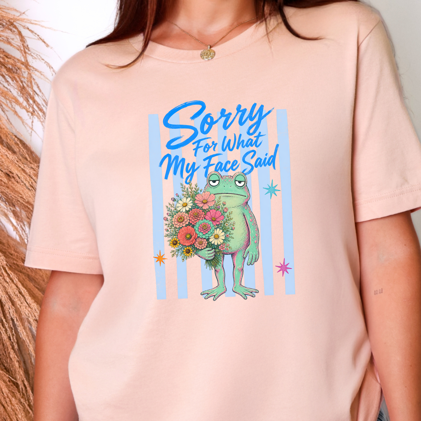 Frog Sorry for What My Face Said Graphic Tee