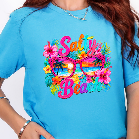 Floral Salty Beach Graphic Tee