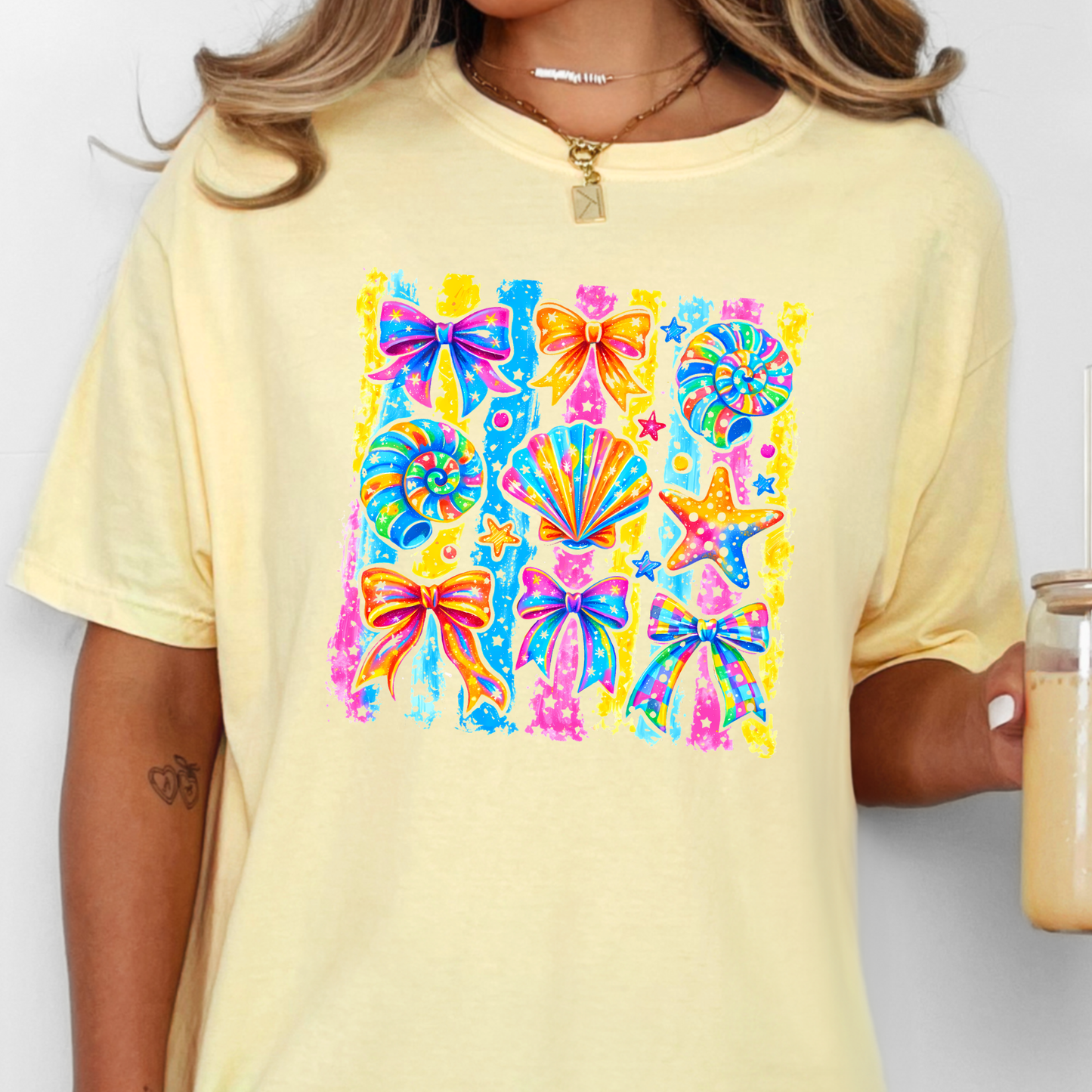 Coastal Preppy Bows Graphic Tee