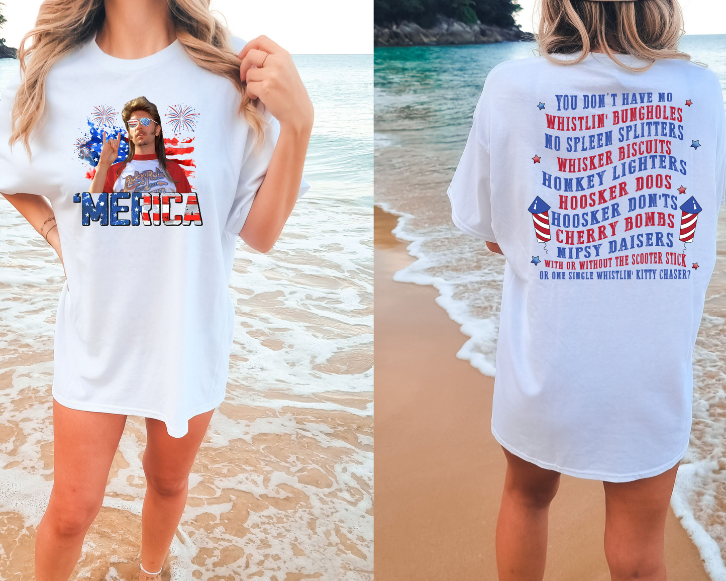 Merica Fireworks Graphic Tee