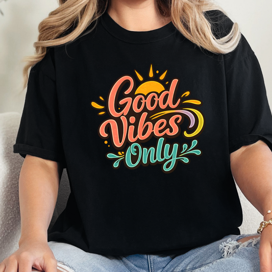 Good Vibes Only Bright Graphic Tee