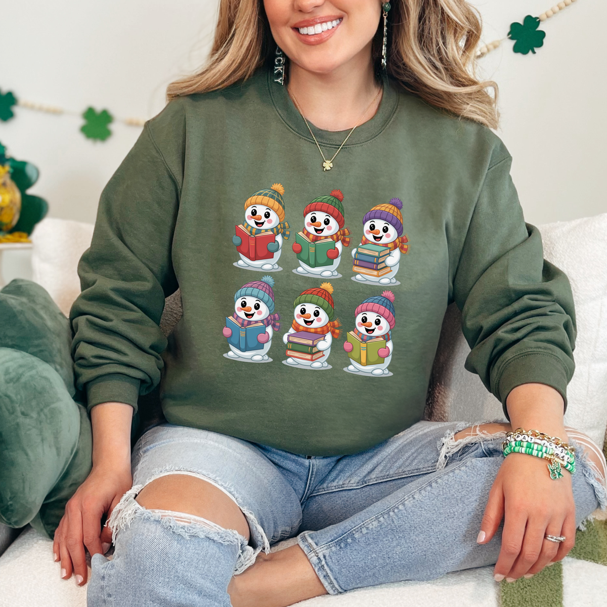 Reading Snowmen Sweatshirt