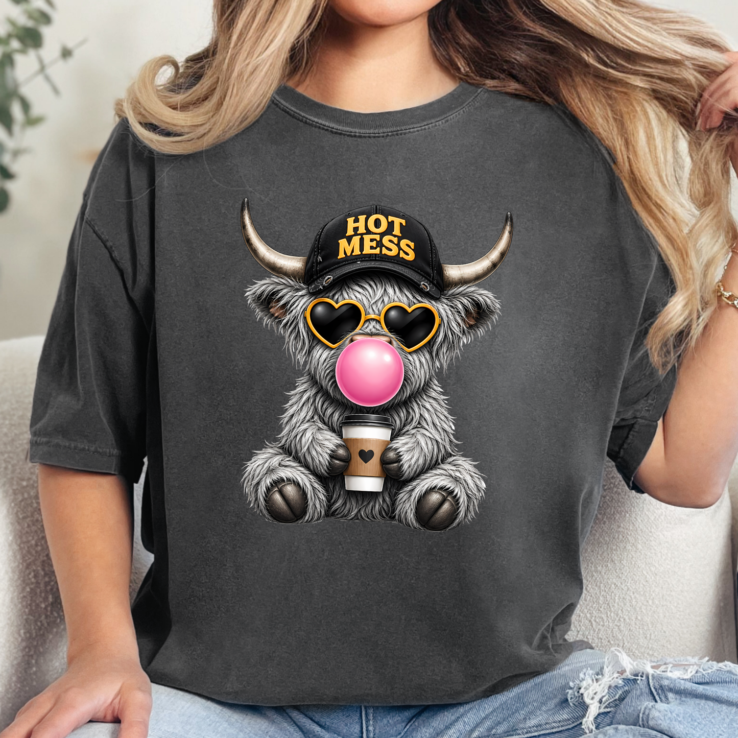 Hot Mess Cow Graphic Tee