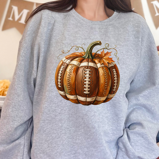 Football Pumpkin Graphic Sweatshirt
