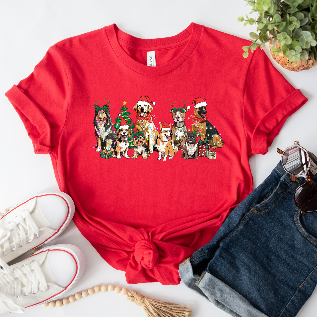 Christmas Dogs Graphic Tee